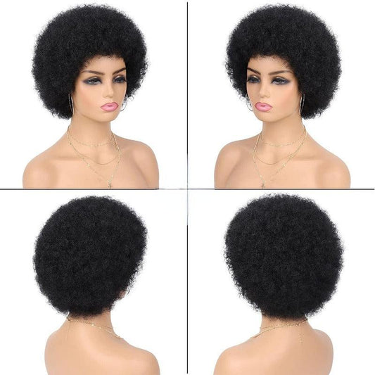 African Bubble Wig for Women High Heat Resistant Synthetic Fiber Curly Hair