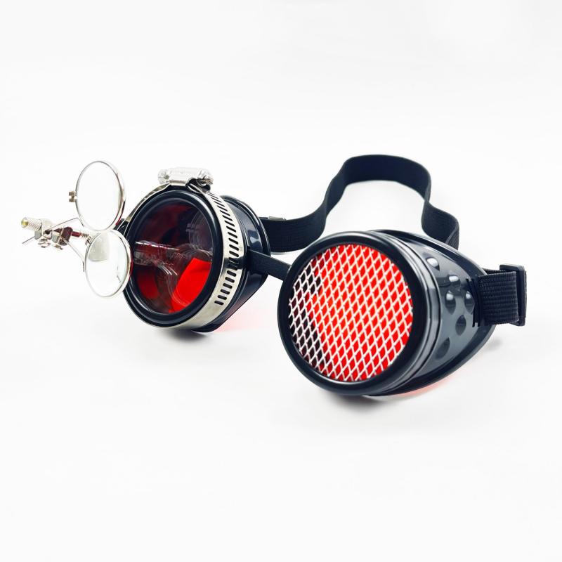 Steampunk Glasses with Double Magnifying Glasses for Men