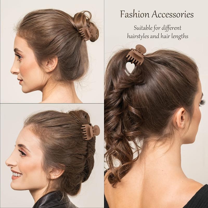Frosted High Ponytail Clip Small Back Head Hair Clip All match Hair Clip