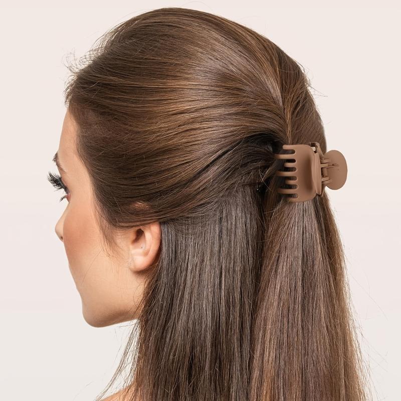 Frosted High Ponytail Clip Small Back Head Hair Clip All match Hair Clip
