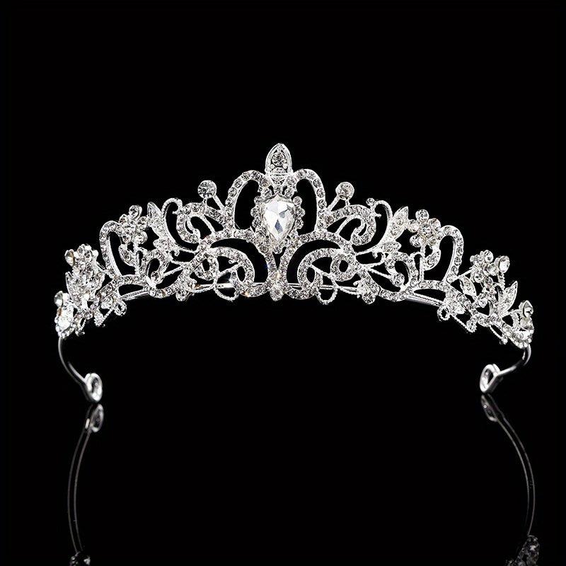 Zircon Crystal Rhinestone Crown Wedding Men Women