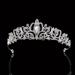 Zircon Crystal Rhinestone Crown Wedding Men Women