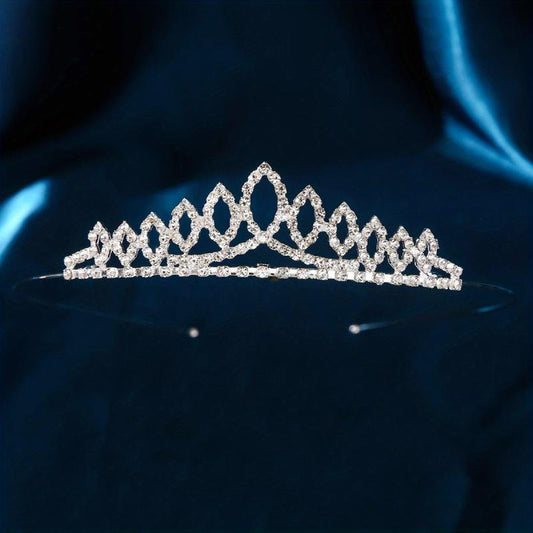 1pc Silver Rhinestone Hair Crown Bride Wedding Tiara