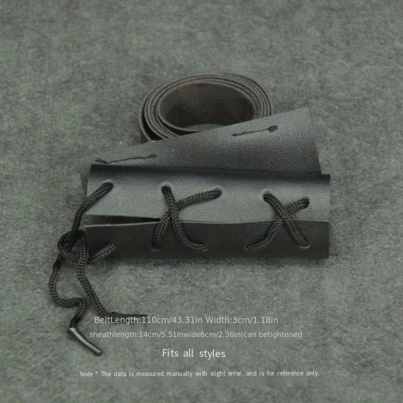 Anime Role Play Leather Waist Belt Sword Buckle Back Strap