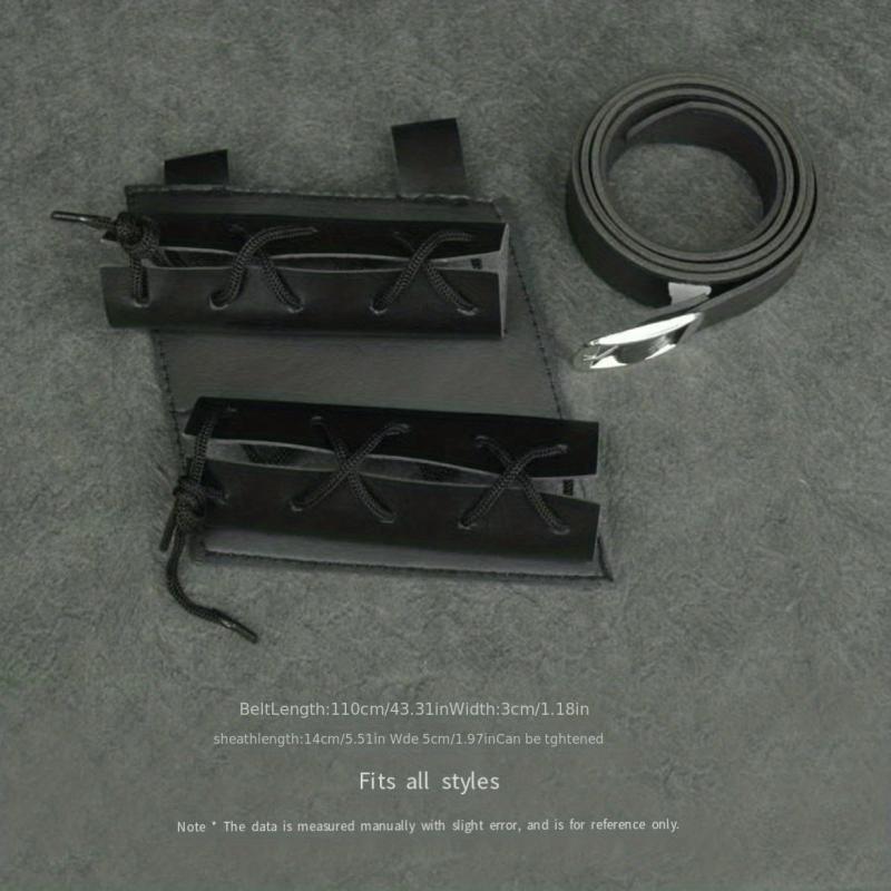 Anime Role Play Leather Waist Belt Sword Buckle Back Strap