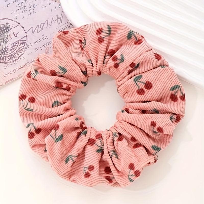 Large Scrunchies Cherry Pink Hair Tie Headdress