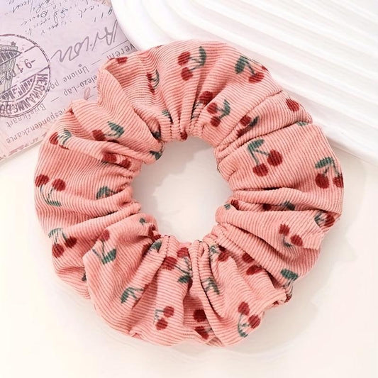 Large Scrunchies Cherry Pink Hair Tie Headdress