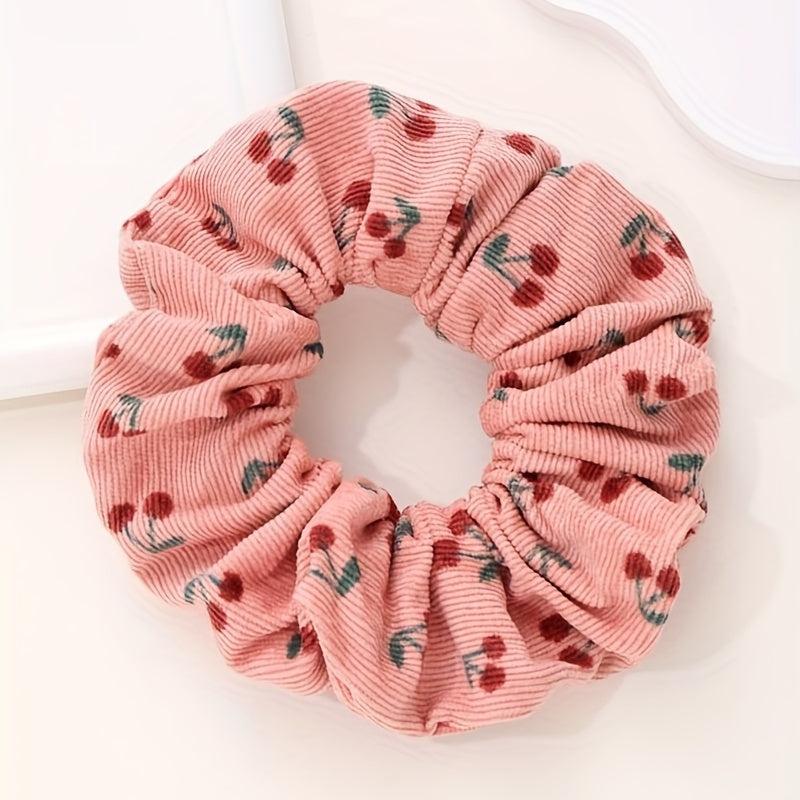 Large Scrunchies Cherry Pink Hair Tie Headdress