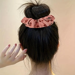 Large Scrunchies Cherry Pink Hair Tie Headdress