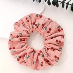Large Scrunchies Cherry Pink Hair Tie Headdress