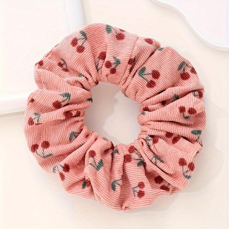 Large Scrunchies Cherry Pink Hair Tie Headdress