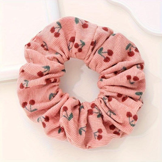 Large Scrunchies Cherry Pink Hair Tie Headdress