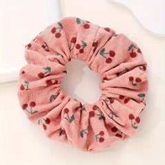 Large Scrunchies Cherry Pink Hair Tie Headdress