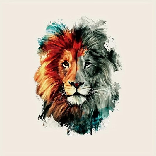 1pc Lion Head Tattoo Sticker Waterproof Simulation Tattoo