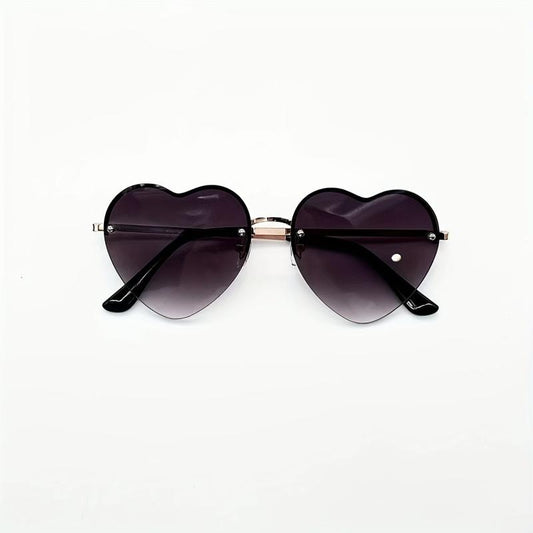 Heart Lens Metal Leg Sunglasses for Beach Holiday