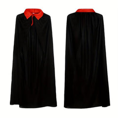Halloween Cloak Adult Makeup Costume Props Red Standing Collar Death Cloak