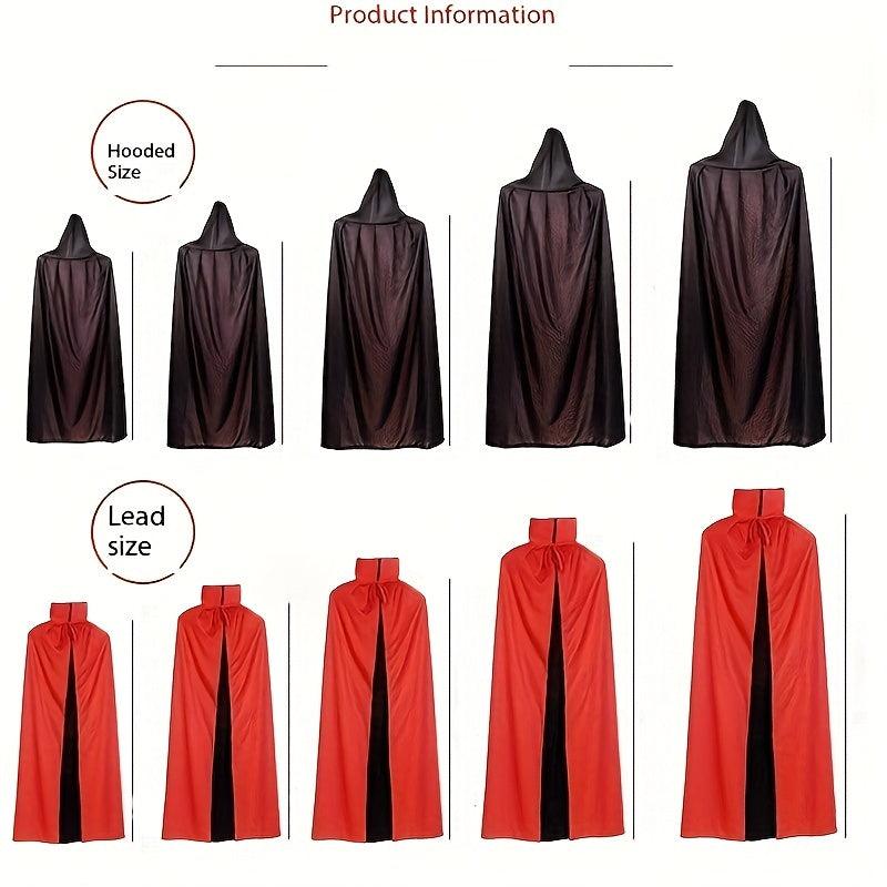 Halloween Cloak Adult Makeup Costume Props Red Standing Collar Death Cloak
