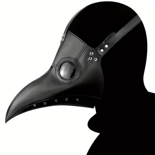 Plague Doctor Halloween Cosplay Mask PU Leather Dress Up