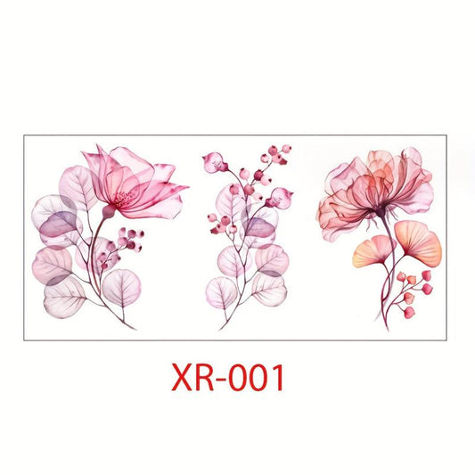 Flower Pattern Sticker Women's Arm Clavicle Sexy Water Transfer Sticker