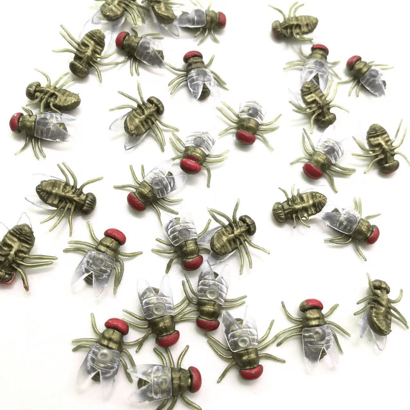 50pcs Artificial Flies Halloween Party Tricky Toy
