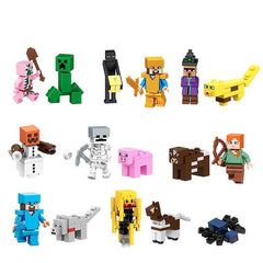 3D Game Minifigures Assembly Building Blocks Mini Action Dolls Educational Toys