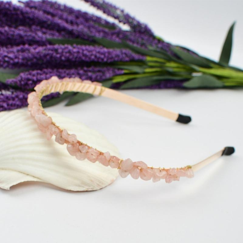 Pink Crystal Amethyst Headband Mermaid Princess Hair Accessories