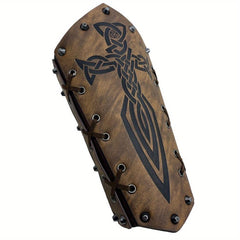 Medieval Arm Bracers Retro Rivet Halloween PU Leather Knight Arm Gauntlets