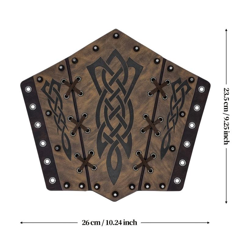 Medieval Arm Bracers Retro Rivet Halloween PU Leather Knight Arm Gauntlets