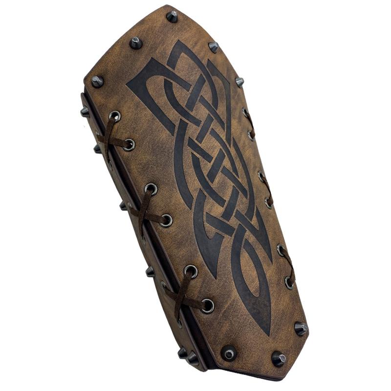 Medieval Arm Bracers Retro Rivet Halloween PU Leather Knight Arm Gauntlets
