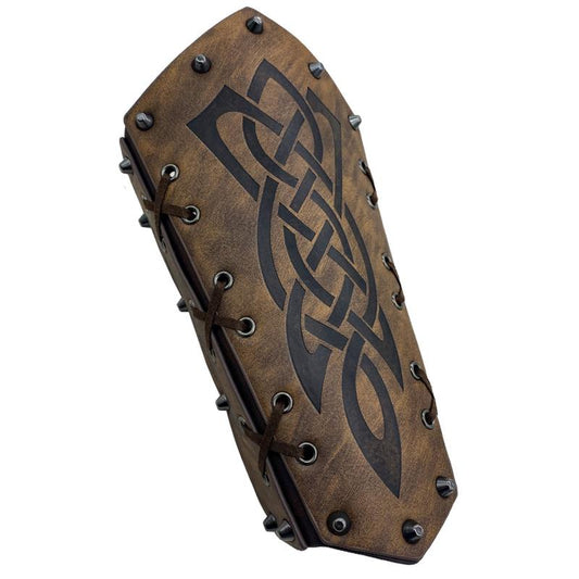Medieval Arm Bracers Retro Rivet Halloween PU Leather Knight Arm Gauntlets