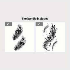 Feather Pattern Waterproof Temporary Tattoo Stickers