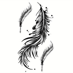 Feather Pattern Waterproof Temporary Tattoo Stickers