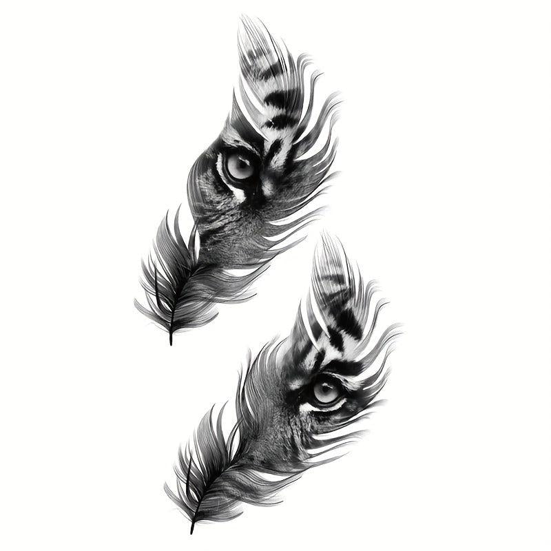 Feather Pattern Waterproof Temporary Tattoo Stickers