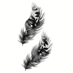 Feather Pattern Waterproof Temporary Tattoo Stickers