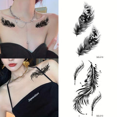 Feather Pattern Waterproof Temporary Tattoo Stickers