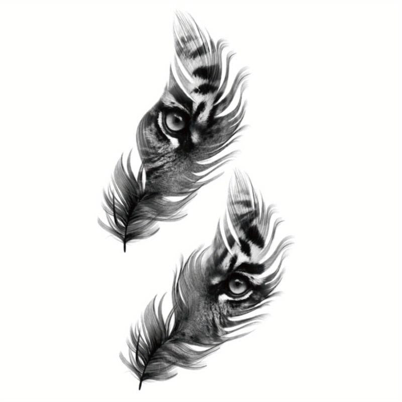 Feather Pattern Waterproof Temporary Tattoo Stickers
