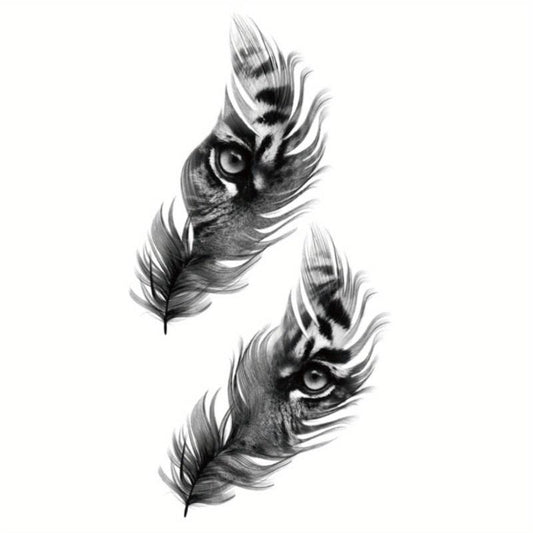 Feather Pattern Waterproof Temporary Tattoo Stickers