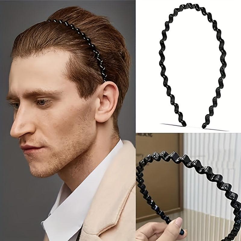 8pcs Anti-slip Plastic Headbands With Tooth Comb Bright Hairbands