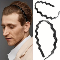 8pcs Anti-slip Plastic Headbands With Tooth Comb Bright Hairbands