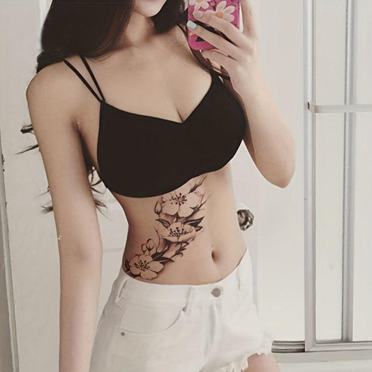 Flower Temporary Tattoo Sticker Print