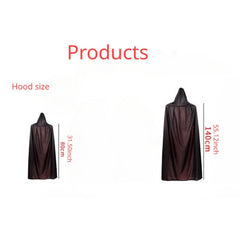 Adult Red Halloween Cloak with Stand Collar
