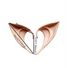 2Pcs Latex Fairy Pixie Elf Ears LARP Halloween Party Prosthetic Tips Ear
