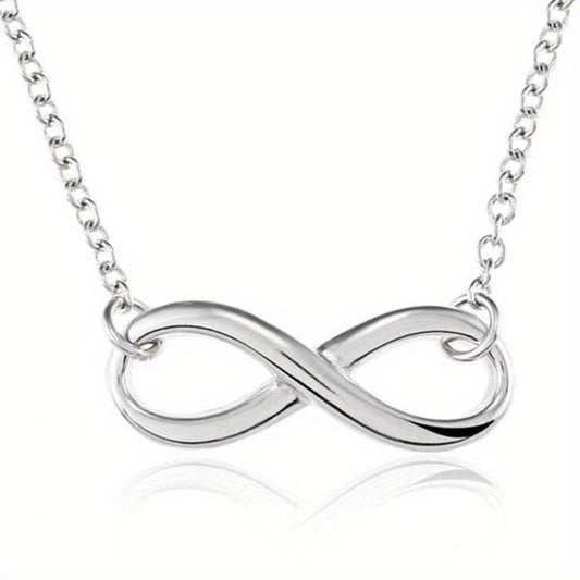 Adjustable Silver Bow Letter 8 Love Infinite Jewelry Set