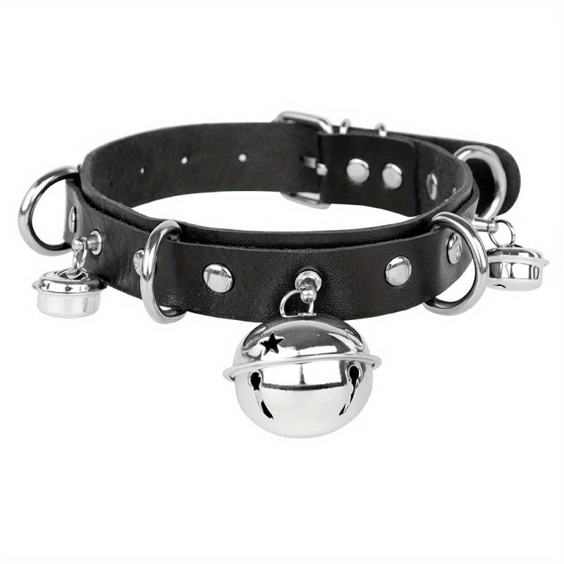 European American Cosplay Collar Leather Bell Neck Jewelry