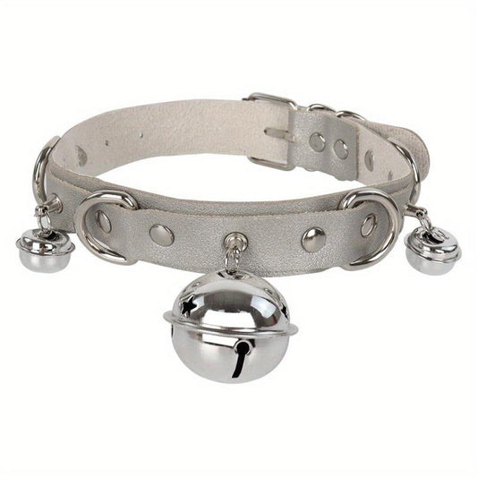 European American Cosplay Collar Leather Bell Neck Jewelry