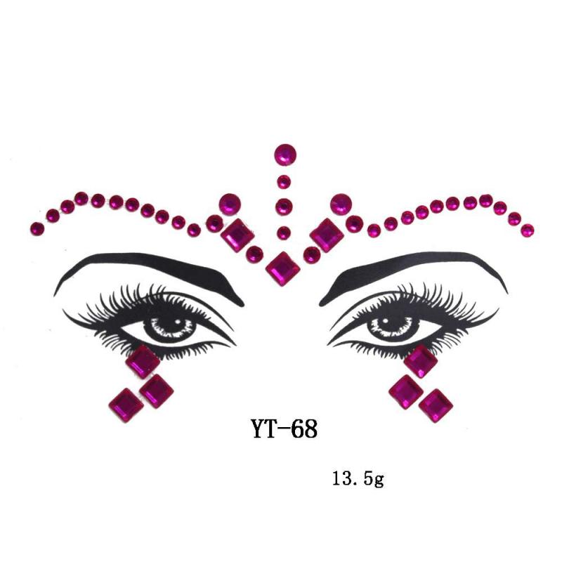 3D Masquerade Face Decoration Eco-Friendly Acrylic Drill Sticker