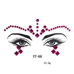 3D Masquerade Face Decoration Eco-Friendly Acrylic Drill Sticker