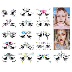 3D Masquerade Face Decoration Eco-Friendly Acrylic Drill Sticker