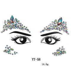 3D Masquerade Face Decoration Eco-Friendly Acrylic Drill Sticker