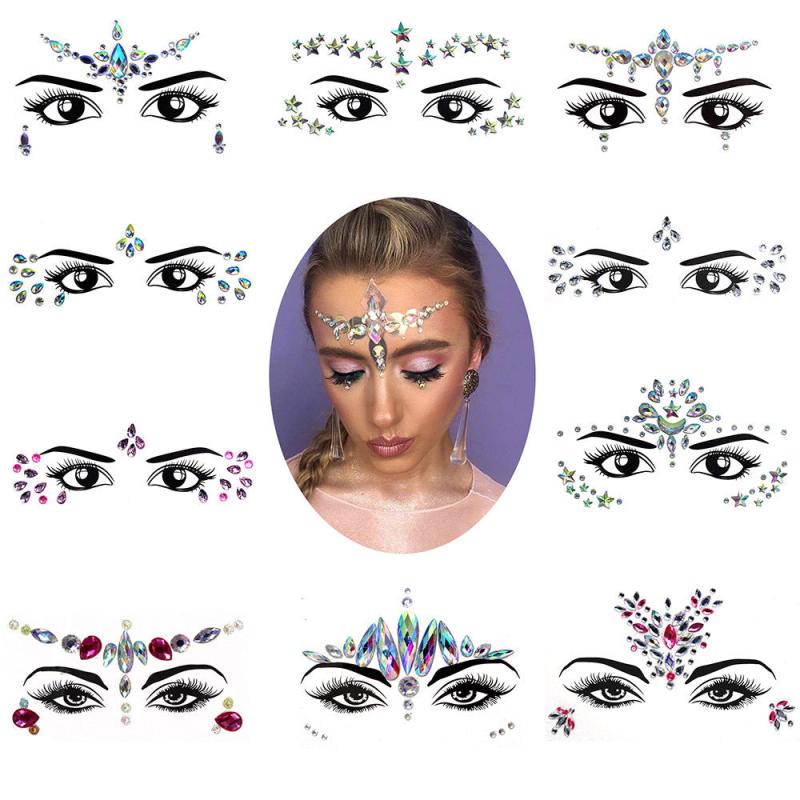 3D Masquerade Face Decoration Eco-Friendly Acrylic Drill Sticker